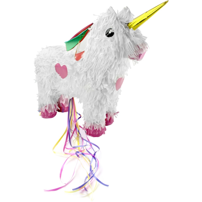 Pull Piñata unicornio blanco 
