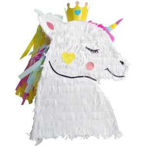 Piata cabeza de unicornio con corona