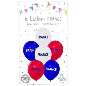 6 globos Francia -  30 cm