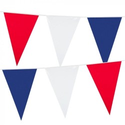 Guirnalda de banderines triangulares - azul,  blanco,  rojo. n1