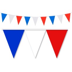 Guirnalda de banderines triangulares - azul,  blanco,  rojo. n2