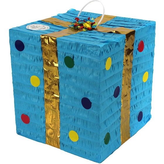 Caja de regalo piata azul 
