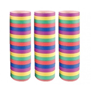 3 rollos de serpentinas - 4m