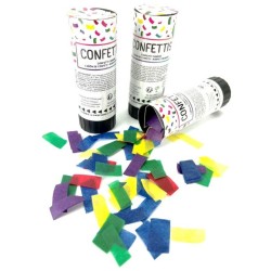3 caones de confeti multicolores. n1