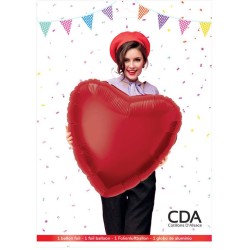 Globo Foil de Helio Corazn Rojo XL - 90 cm. n3