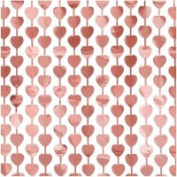 Cortina de corazn de oro rosa