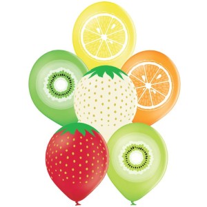 6 Globos de Frutas -  30 cm