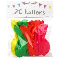 Paquete de 20 globos fluorescentes -  26 cm. n1