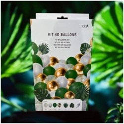 Kit de arco de 40 globos tropicales. n1