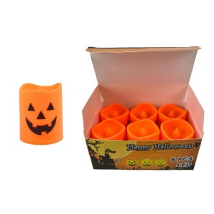 6 velas LED de calabaza
