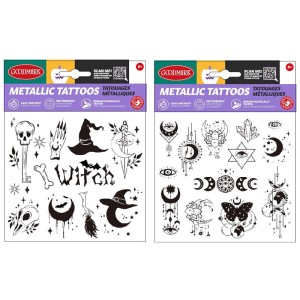 Surtido de tatuajes con efecto metlico