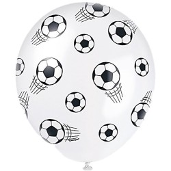 5 balones de ftbol blancos / verdes -  30 cm. n1