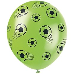 5 balones de ftbol blancos / verdes -  30 cm. n2