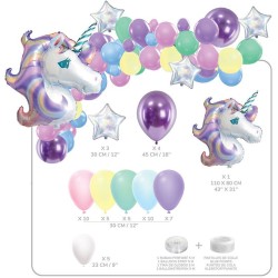 Kit de arco de 50 globos de unicornio. n2