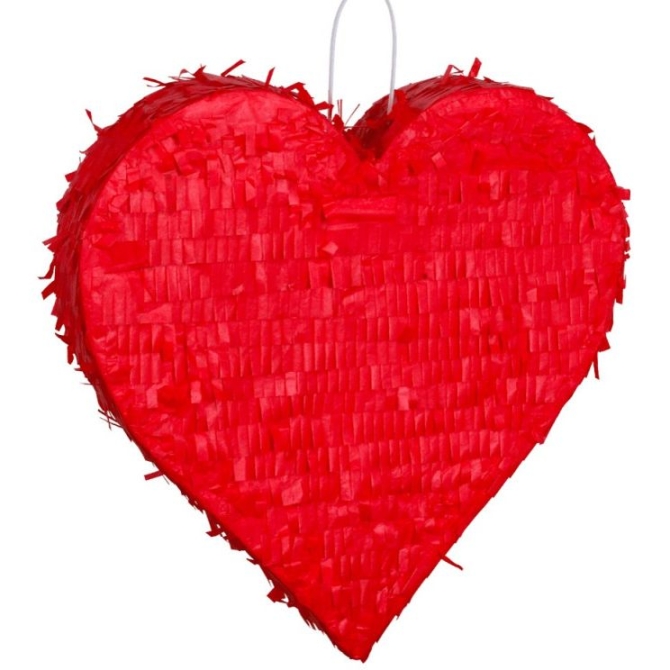 Pi�ata Coraz�n Rojo - 50 cm 