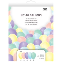 Kit de arco de globos en tonos pastel - 40 globos. n�2