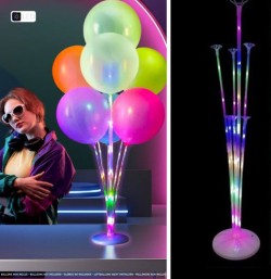 Soporte para 7 globos LED multicolor - 72 cm. n�1