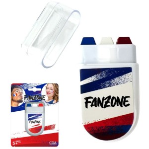 Barra de maquillaje tricolor (azul-blanco-rojo)