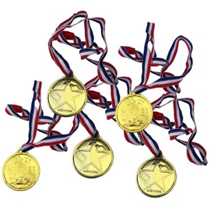 Juego de 5 medallas de oro