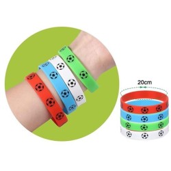 Juego de 4 pulseras de f�tbol - Fabricadas en silicona. n�2