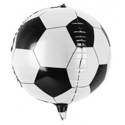 Bal�n de f�tbol de aluminio 4D relleno de helio - 45 cm. n�1