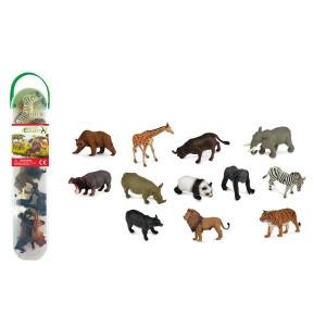 12 minifiguras de animales salvajes
