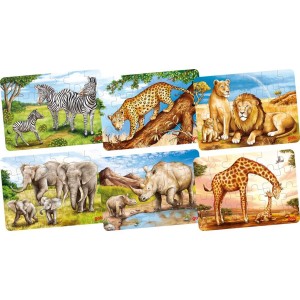 Mini Puzzle 24 piezas - Animales Africanos