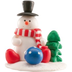 1 Pap Noel y 1 mueco de nieve en la base. n2