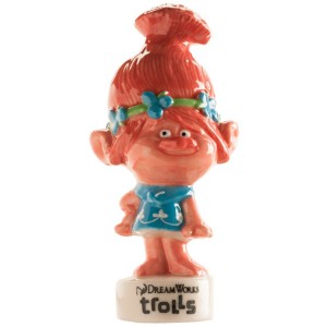 Figurita Trolls Amapola rosa (6,5 cm) - Porcelana