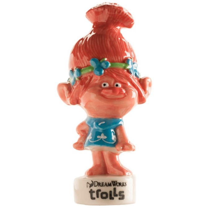 Figurita Trolls Amapola rosa (6, 5 cm) - Porcelana 
