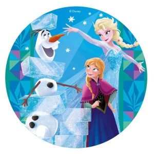 Disco Azul Frozen (20 cm) - Sin Levadura