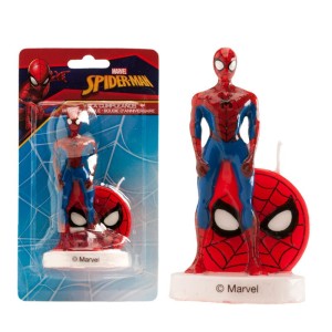 1 vela Spiderman en base (9 cm)