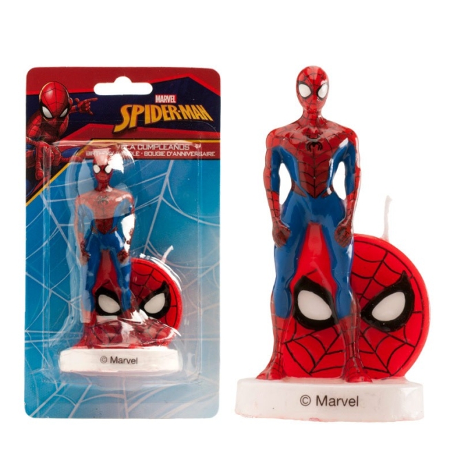 1 vela Spiderman en base (9 cm) 