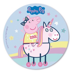 Disco oblea Peppa Pig Unicornio (20 cm)