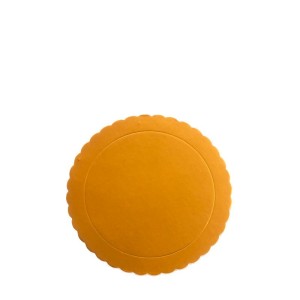 1 bandeja de encaje redonda dorada (20 cm)