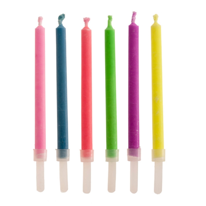 6 velas de Lama de colores 