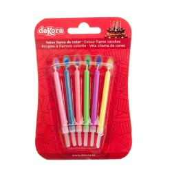 6 velas de Lama de colores. n°1