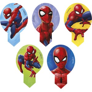 20 decoraciones para cupcakes de Spiderman - sin levadura