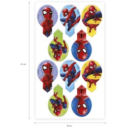 20 decoraciones para cupcakes de Spiderman - sin levadura. n1