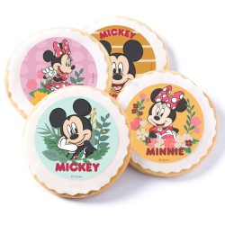 6 Mini Disco Mickey y Minnie - Sin Levadura. n1