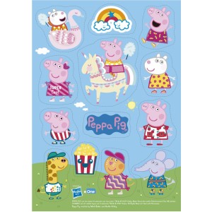 13 pegatinas comestibles de Peppa Pig - sin E171