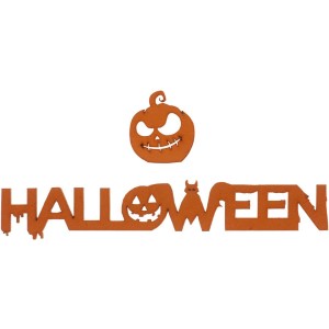 Decoracin de Halloween 2D (9 cm) + 2 calabazas ( 4 cm) - Azcar