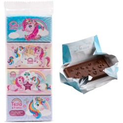 4 Mini Barritas Unicornio - Chocolate con leche. n1