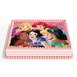 Plato Rectángulo Princesas Disney - Comestible. n°1