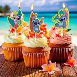 4 velas de cumpleaos 2D de Stitch. n1