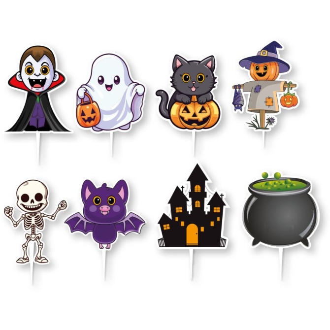 16 adornos para tartas de Halloween 
