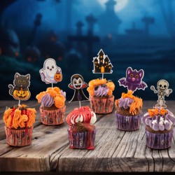 16 adornos para tartas de Halloween. n1