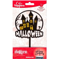 Adorno para tarta de Halloween con forma de casa encantada (15, 5 cm). n2