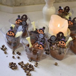 2 esqueletos de Halloween (4, 6 cm) - Chocolate negro. n8