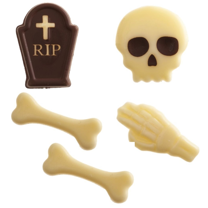 5 Surtidos de Halloween Calavera / Huesos - Chocolate 